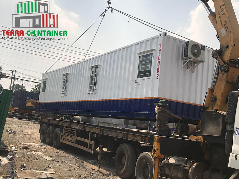 Container văn phòng 40 feet sơn 3 màu