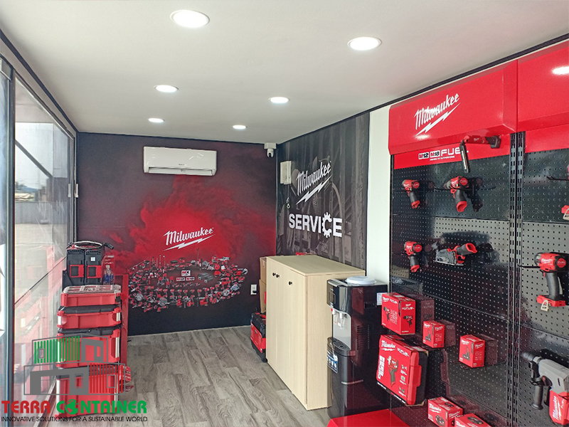 Nhà container trưng bày thuận tiên cho di chuyển