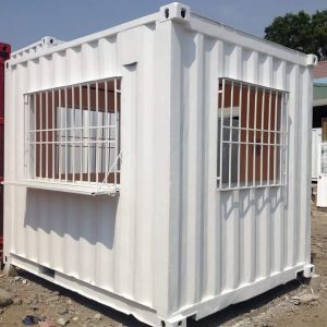 Container 10 feet làm chốt trực ra vào cổng nhà máy hoặc công trình
