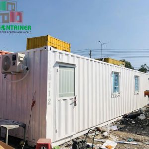 Container văn phòng 40 feet được sơn trắng