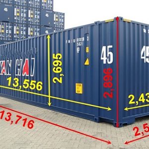 Kích thước thùng container 45 hc
